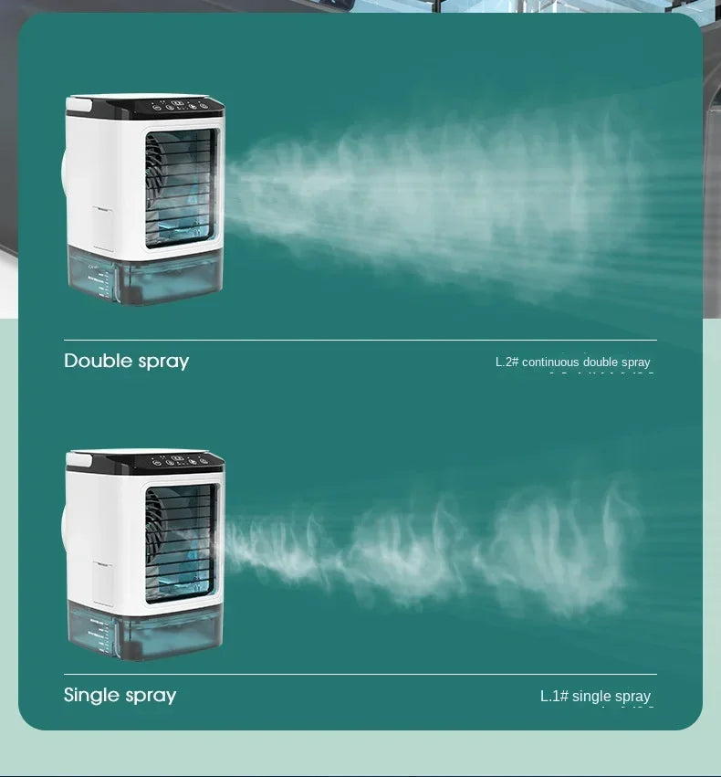 Ar condicionado portátil de mesa com atomização ultrassônica