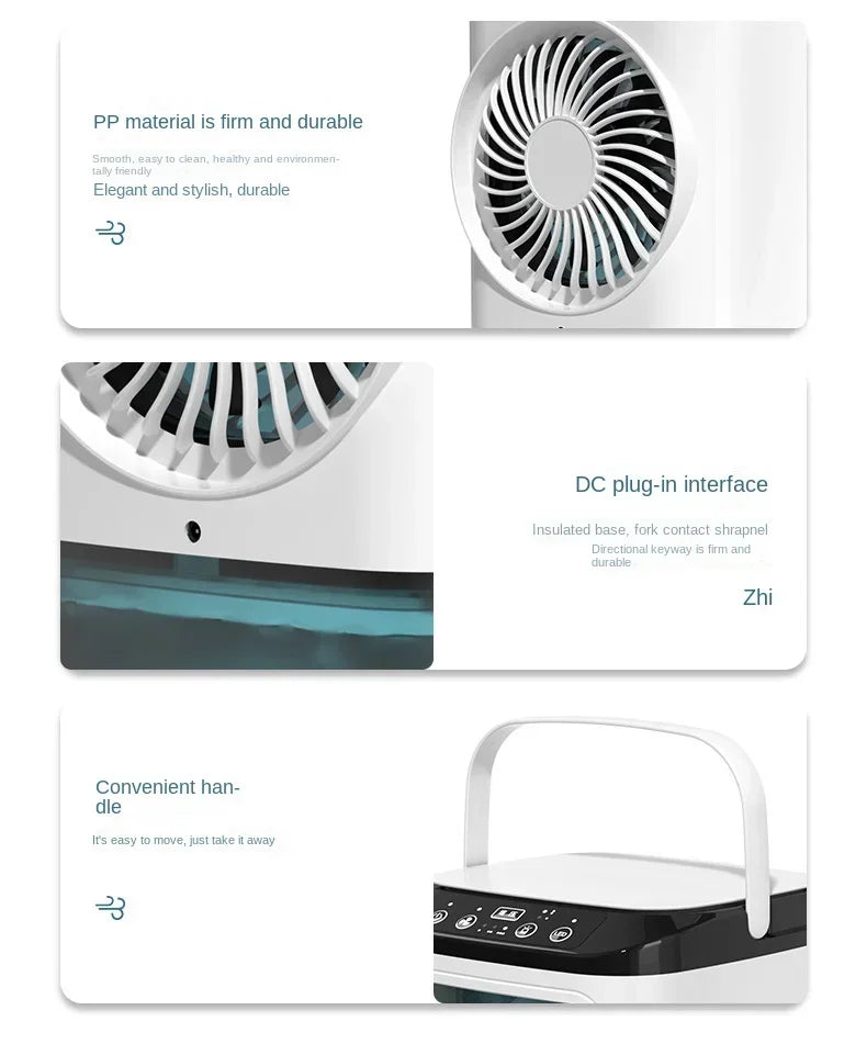 Ar condicionado portátil de mesa com atomização ultrassônica